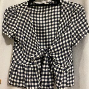 Brandy Melville Gingham Print Top